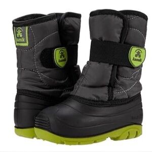 Kamik Snowbug 5 Kids Boots - Black and Green Size 6 Toddler